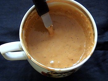 4) Начать взбивать ложкой - 2