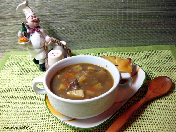 гречневый суп с печенью