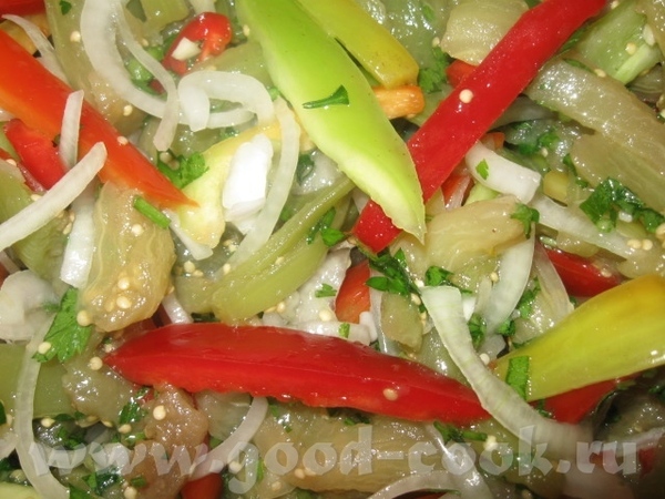 ЗАКУСКА ИЗ МАРИНОВАННЫХ ОВОЩЕЙ Очень витаминная и вкусная закуска из маринованных баклажанов, перца...