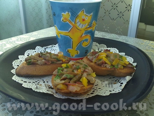 Bruschetta с Грибами от Sonulya, "В Кастрюле У Сонюли"
