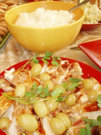 Курица с белым виноградом тааааааааак вкуснооооооо