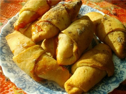 Рогалики с абрикосовым джемом Пирог Абрикосовый
