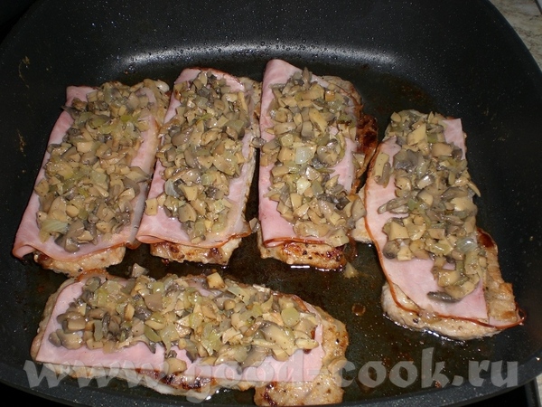 Ьberbackene Steaks mit Champignon- Fьllung Стейки , запечённые с шампиньонами - 4