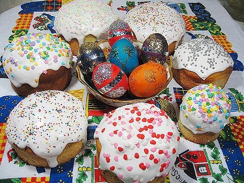 А вот и мои куличики с яичками