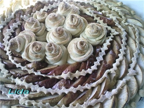 Пирог яблочный Розы - 2