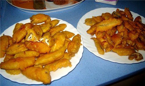 Boquerones aliсados rebozados en harina de tempura Анчоусы в кляре анчоусы - 500 г соль, черный пер... - 6