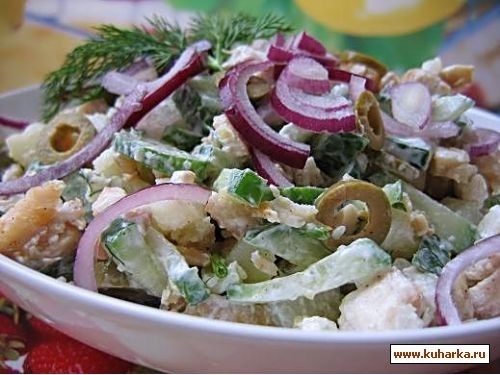 салат с грушей,сыром и грецкими орехами петегроф - 2