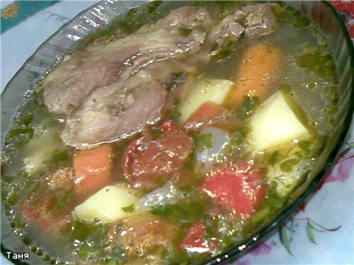 Суп-шурпа с бараниной Котлеты пышные Баранина с помидорами "Шерри" Мясо с грибами и рисовой лапшой...