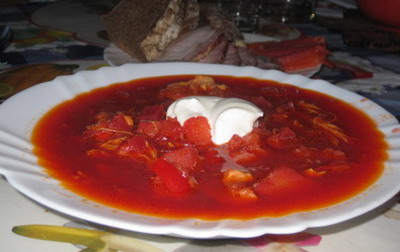 Борщ красный