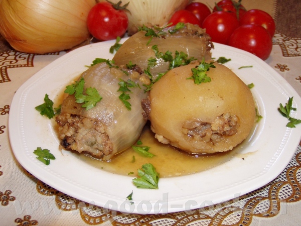 Картофельно-мясные корзиночки с грибами Бараньи стейки с луком и зеленью Картофель и лук,фарширован... - 3