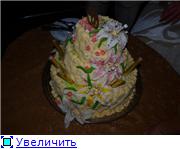 торт свадебный с лилиями и кольцами - 3