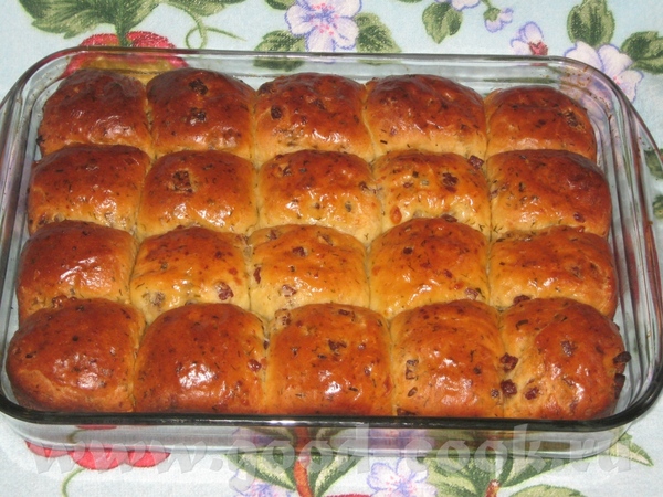 Хлеб "Закусочный"(С сыром,укропом и салями).