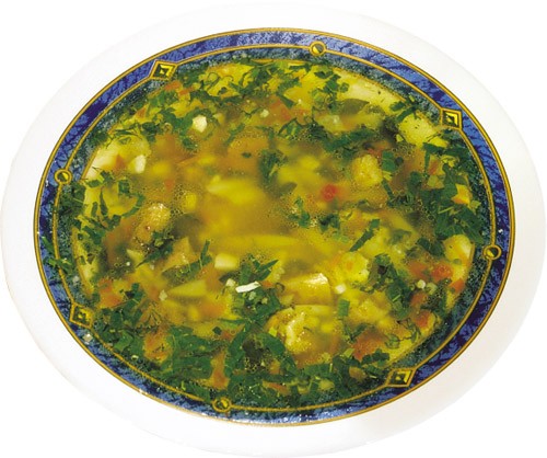 Суп из фасоли с сушеным мясом