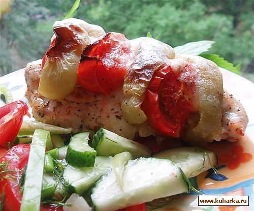 "ЗАПЕЧЕННАЯ КУРИЦА С ОВОЩАМИ И СЫРОМ"