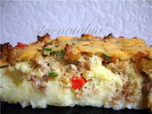 КАРТОФЕЛЬНО - МЯСНАЯ ЗАПЕКАНКА Понадобиться Кол-во продуктов произвольное Картофель, Сметана