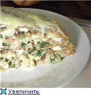 Блинчатый пирог с яйцом, луком и колбаской - 2