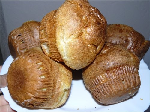 ПУСТЫЕ БУЛОЧКИ(POPOVERS) от Я делала в форме для маффинов
