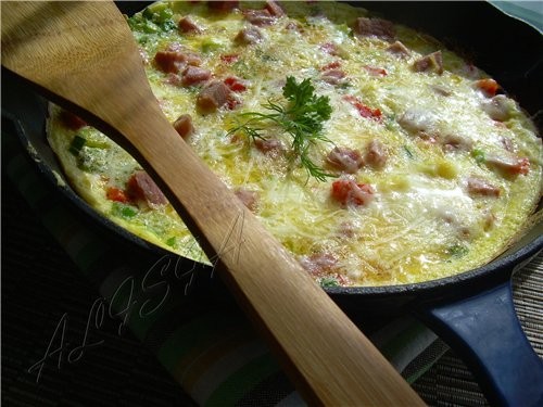      /Frittata au jambon et aux fines herbes/  2-3   ...