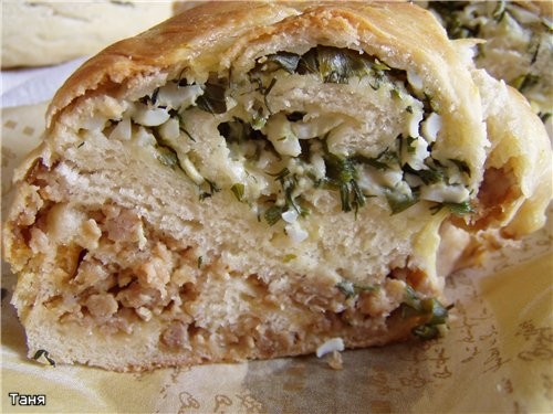 Корзиночки с тунцом и овощами Пирог-кольцо с мясом и яйцом - 3