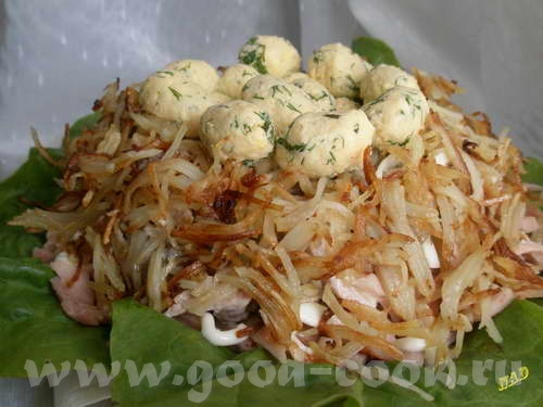 Лерочка, спасибо за салат "Гнездо глухаря" Вкусно и очень сытно