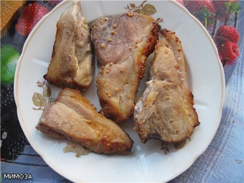 Жареная свининка - по-быстрому - утром замариновала кусочки в смеси кефира (остался от вчерашнего х...