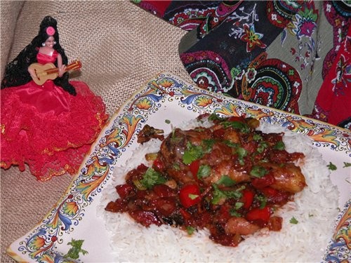 POLLO A LA ESPANOLA ЩЕРБЕТ ИЗ КРАСНЫХ ЯГОД