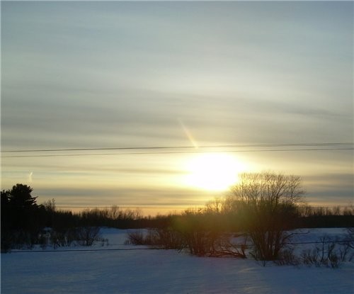 Весенний закат Солнца (canada) Снег как море Смена цветов - 6