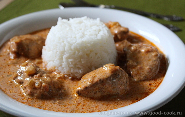 Курица в кремовом соусе (Chicken Tikka Masala).