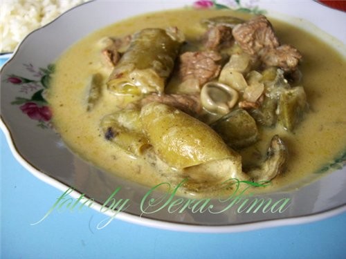 Готовила Фуль биль лябан - зеленые бобы в шорбе лябан Вкусненько - 2