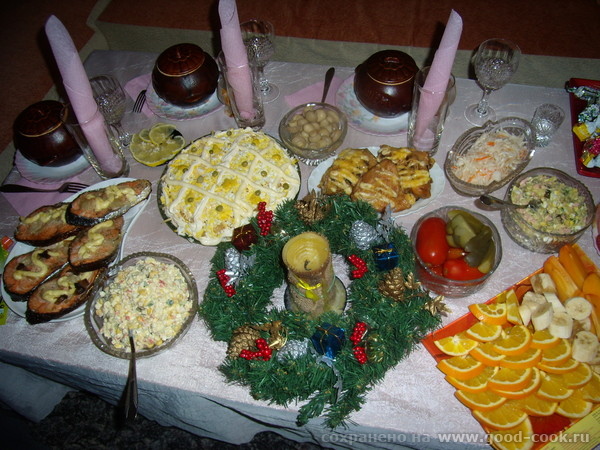 новогодний стол