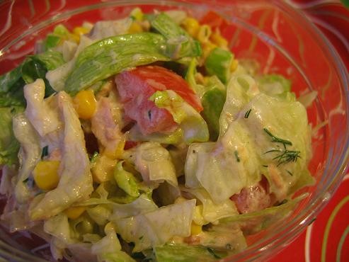 А мы ужинали сегодня мяском, запечёным в рукаве с картошкой И салатиком от Иришки "Весёлый тунец" - 2