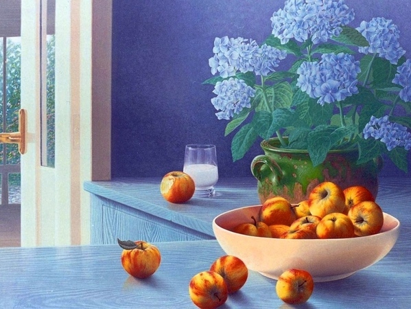 Чай с медом, кекс и конфеты - 9