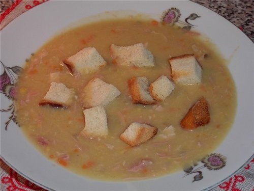 Спасибо на добром слове Вкусненько, красивенько, надо своим приготовить Мои ели гороховый супчик и...