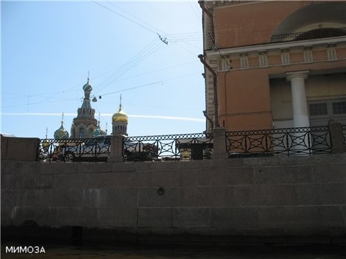 Это вид из-за Конюшенного моста на Спас-на-крови