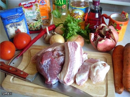 Плов по Ташкенски с "живым рисом" Состав: жирное мясо 0,5кг, 0,2 бараний жир(если есть возможность...