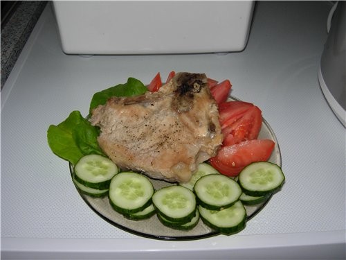 вот и я с Мясом на луке от ilga : нужно: - свинина: 3 антрекота на косточке(ок - 2