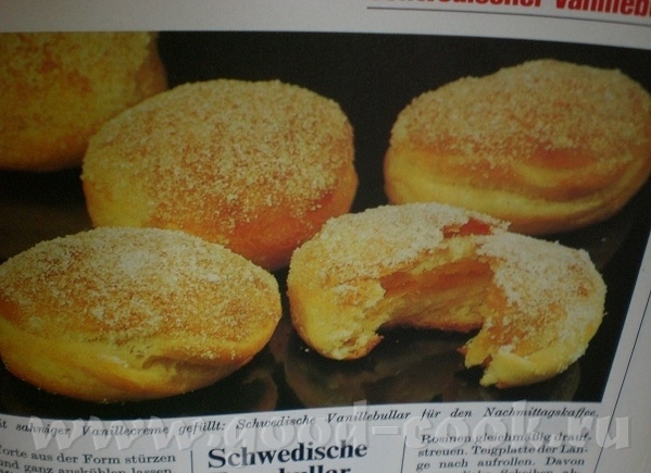 Schwedische Vanillebullar Шведские ванильные булочки Menь Backen von A-Z 1977 by ORBIS-Verlag fьr P...