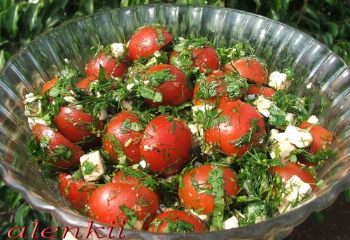 МАРИНОВАННЫЙ БОЛГАРСКИЙ ПЕРЕЦ КАНЕЛОНИ С МЯСОМ И БЕЛЫМИ ГРИБАМИ ПОД ТОМАТНО-ЛУКОВЫМ СОУСОМ САЛАТ "С... - 6