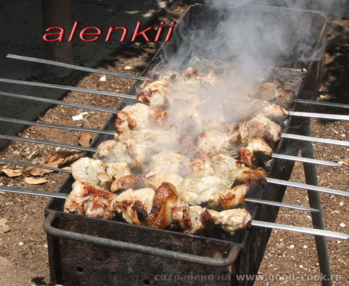 ШАШЛЫК ИЗ МЯСА И КУРДЮЧНОГО САЛА ЗАПЕЧЕННЫЕ ОВОЩИ САЛАТ "АЧУЧУК" САЛАТ ИЗ ЗЕЛЕНОЙ РЕДЬКИ С ОВОЩАМИ...
