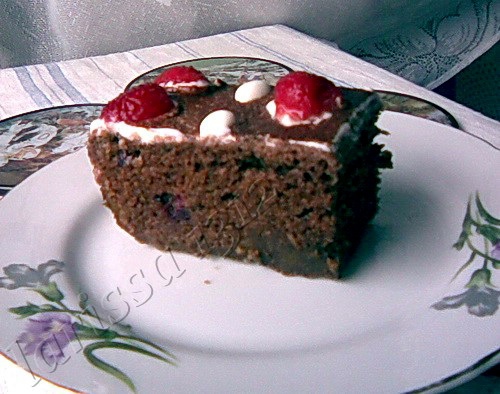 ШОКОЛАДНО-ТЫКВЕННЫЙ ПИРОГ С КЛУБНИКОЙ - 2