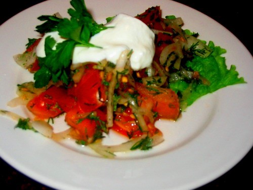 Девочки у нас сегодня на ужин: Суп-потаж грибной салатик Помидорный салатик - 2