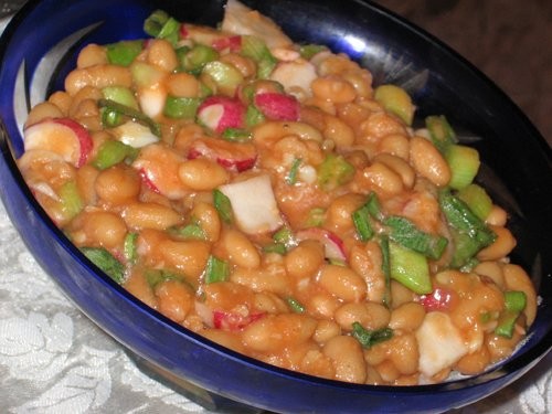 Салат "Осень" Салат из консервированной фасоли Салат с огурцами и миндалем - 2