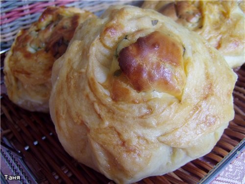 Булочки с мясом и грибами
