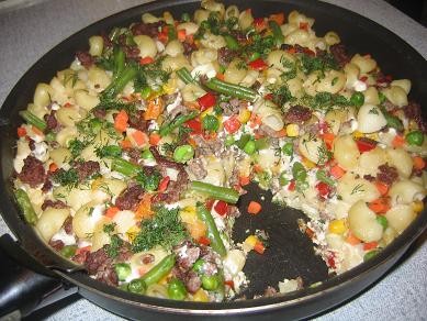 у меня вчера было запеканка макароны,овощи,фарш и вот это,от жеж ,отличные от оригинала как небо и...