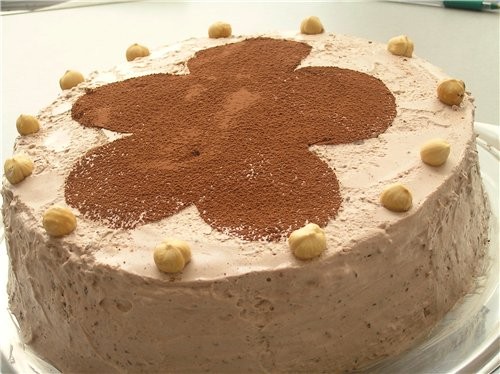 Коричный торт с шоколадом