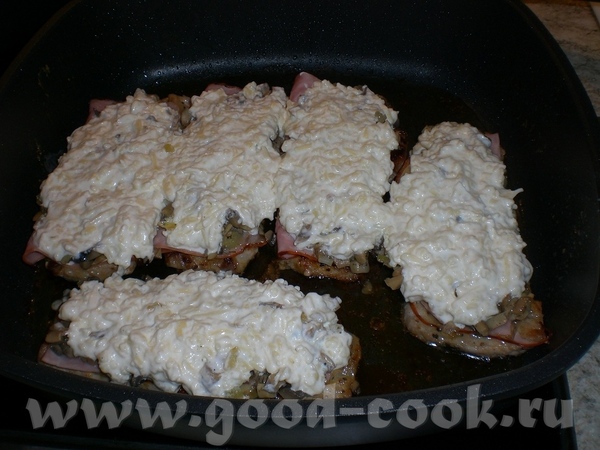 Ьberbackene Steaks mit Champignon- Fьllung Стейки , запечённые с шампиньонами - 5