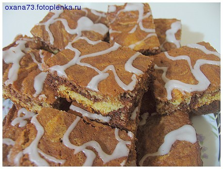 MARBLED CHOCOLATE TRAYBAKE (типа Зебры)