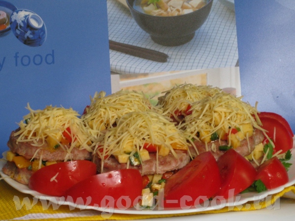 Мясные гамбургеры с овощами и сыром Ингредиенты: &#9632; 600 г свинины (или телятины) &#9632; 1 лук... - 6