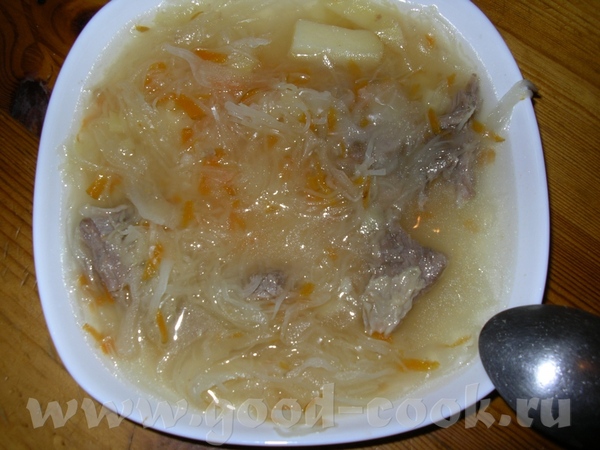 Кислые щи Морковь+лук обжарить