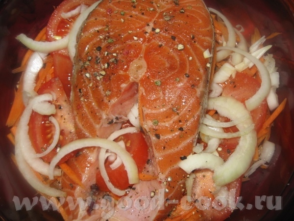 СЁМГА С ОВОЩАМИ, ПРИГОТОВЛЕННАЯ В МИКРОПЛЮСЕ Вкусное, нежное, сочное и полезное блюдо - 3